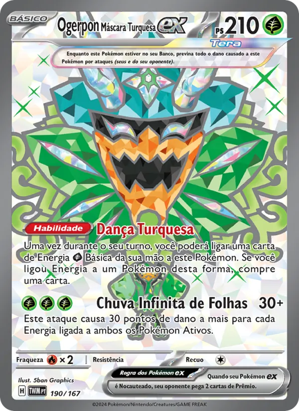 Ogerpon Máscara Turquesa ex (Twilight Masquerade #190/167)