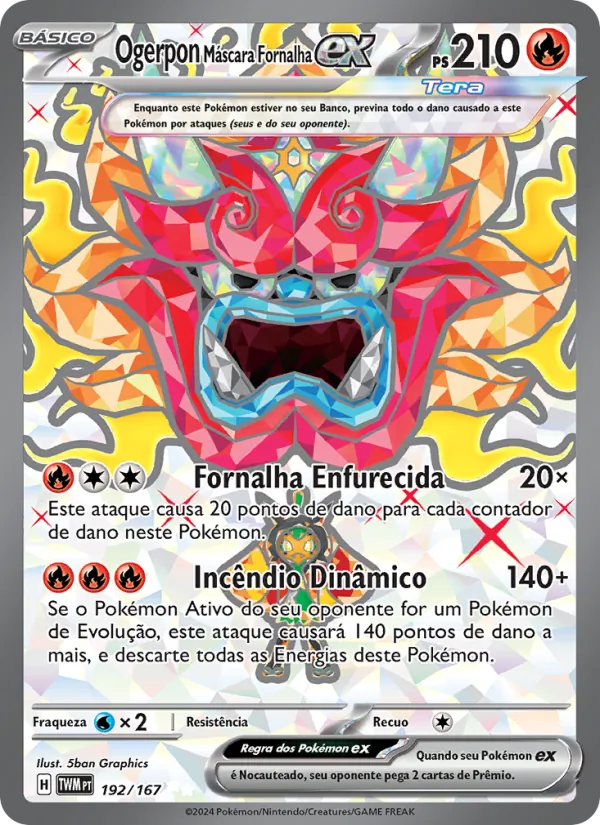 Ogerpon Máscara Fornalha ex (Twilight Masquerade #192/167)