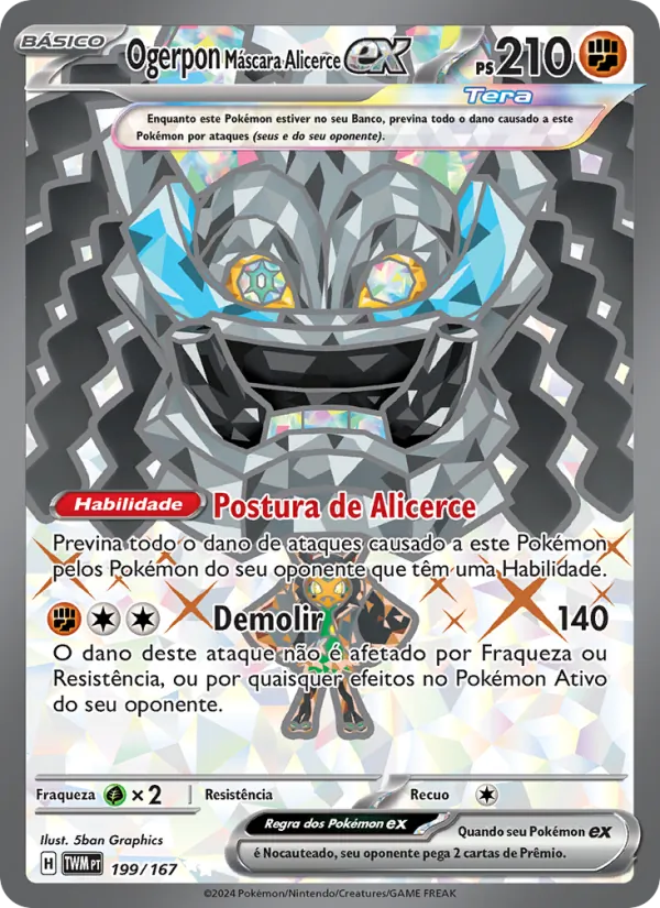 Ogerpon Máscara Alicerce ex (Twilight Masquerade #199/167)