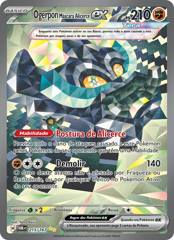 Ogerpon Máscara Alicerce ex (Twilight Masquerade #215/167)
