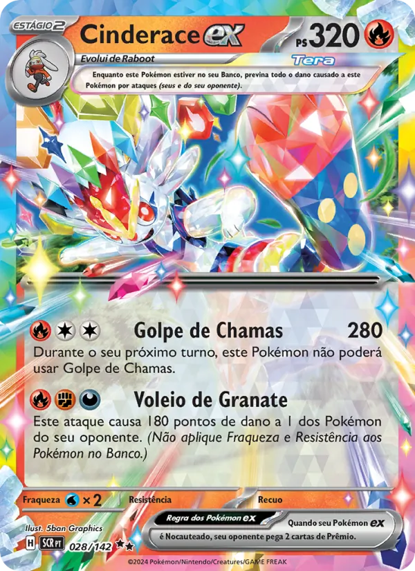 Cinderace ex (Stellar Crown #028/142)