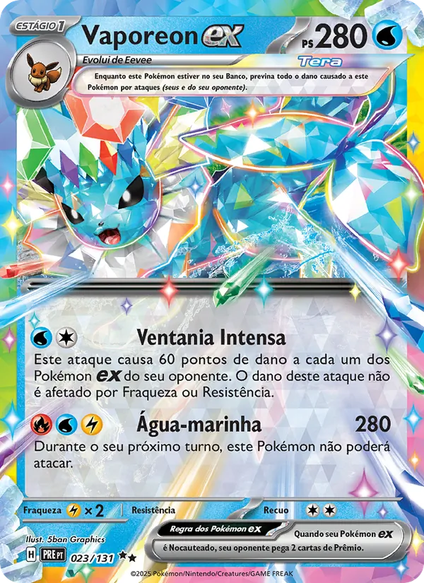 Vaporeon ex (Prismatic Evolutions #023/131)