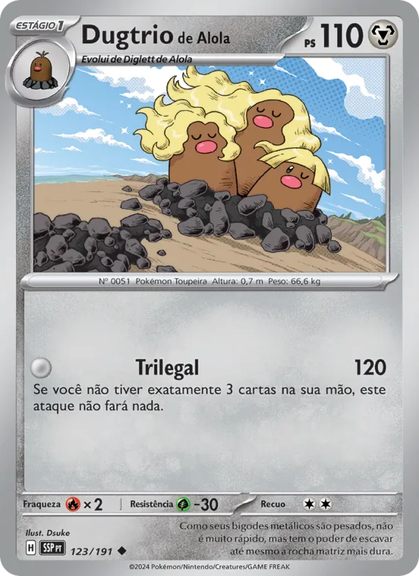 Dugtrio de Alola (Surging Sparks #123/191)