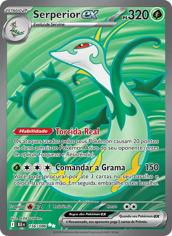 Serperior ex (Black Bolt #156/86)