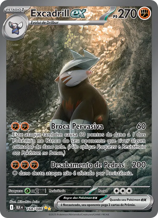 Excadrill ex (Black Bolt #168/86)