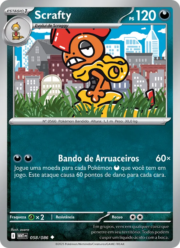 Scrafty (White Flare #058/86)