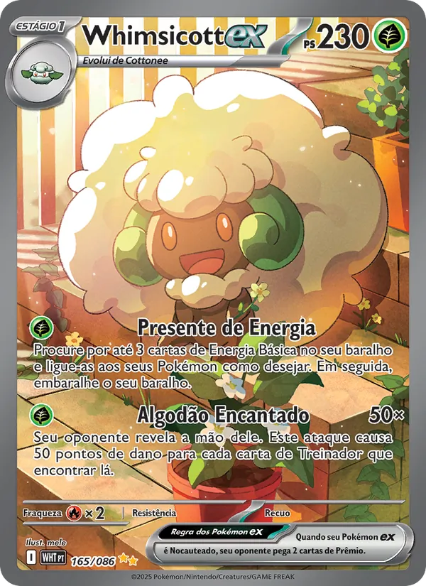 Whimsicott ex (White Flare #165/86)
