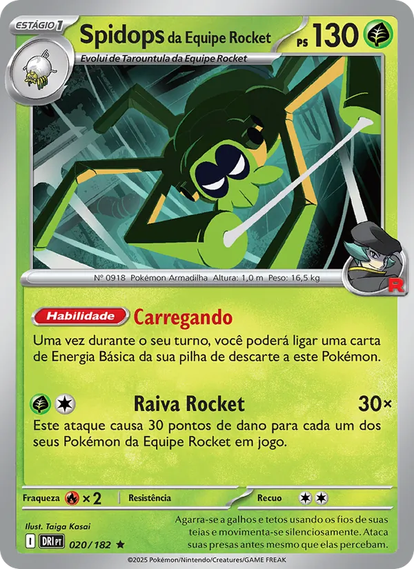 Spidops da Equipe Rocket (Destined Rivals #020/182)