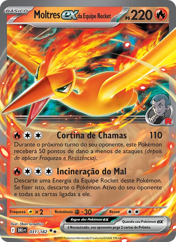 Moltres ex da Equipe Rocket (Destined Rivals #031/182)
