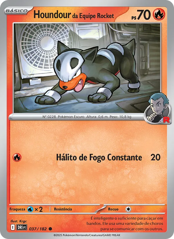 Houndour da Equipe Rocket (Destined Rivals #037/182)