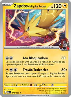 Zapdos da Equipe Rocket (Destined Rivals #070/182)