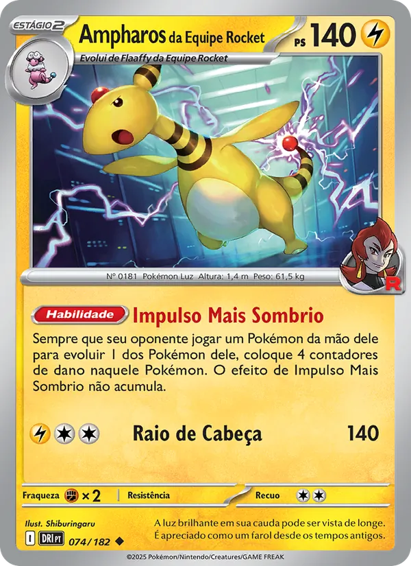 Ampharos da Equipe Rocket (Destined Rivals #074/182)