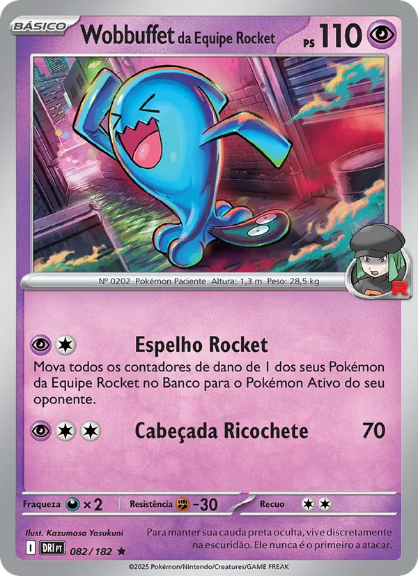 Wobbuffet da Equipe Rocket (Destined Rivals #082/182)