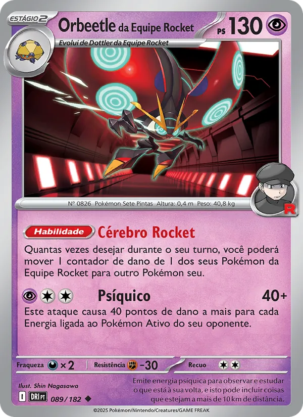 Orbeetle da Equipe Rocket (Destined Rivals #089/182)