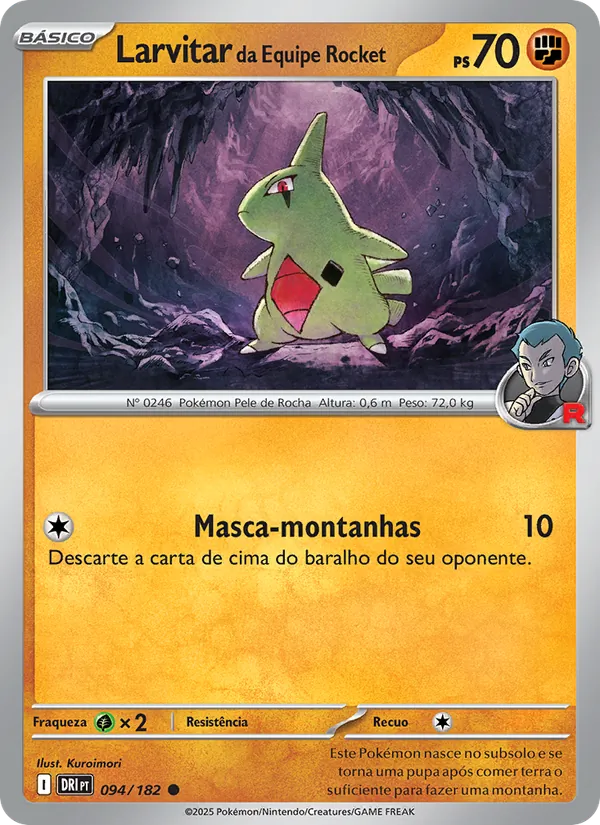 Larvitar da Equipe Rocket (Destined Rivals #094/182)