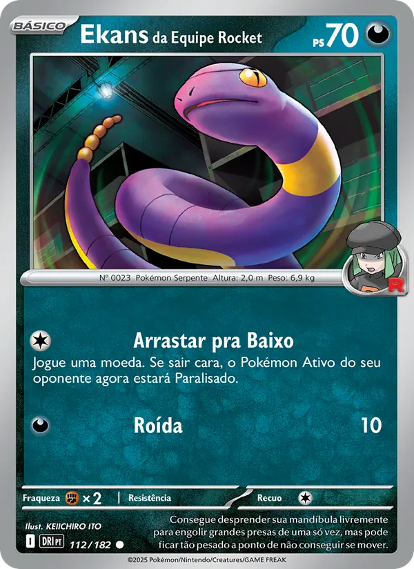 Ekans da Equipe Rocket (Destined Rivals #112/182)