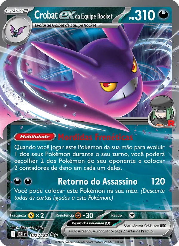 Crobat ex da Equipe Rocket (Destined Rivals #122/182)