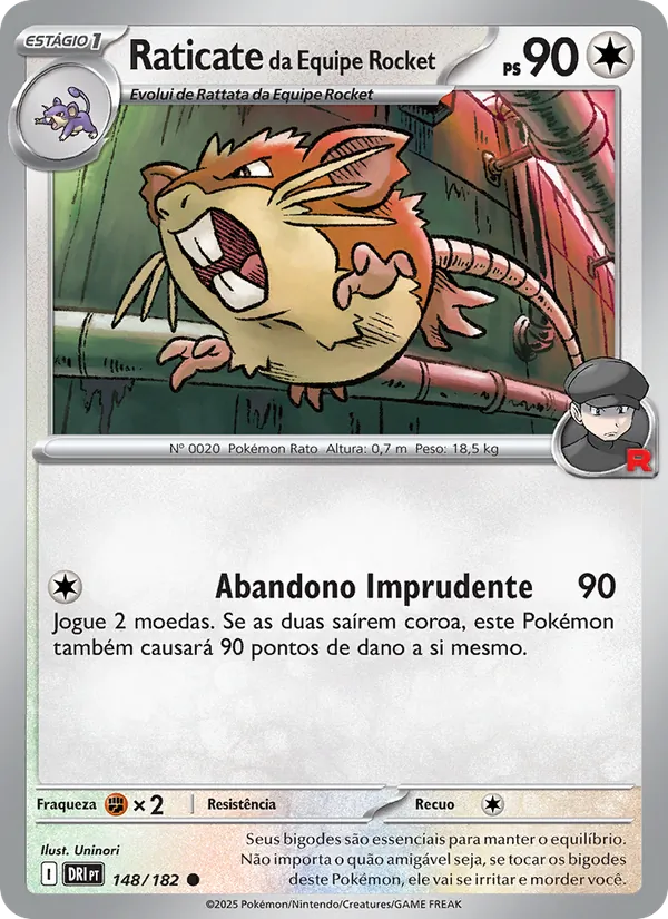 Raticate da Equipe Rocket (Destined Rivals #148/182)
