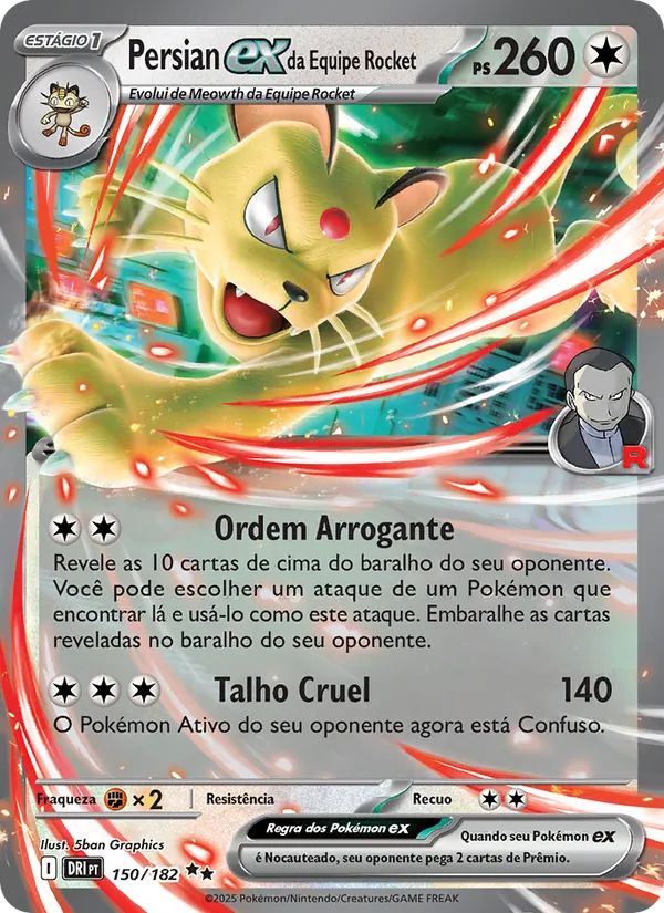 Persian ex da Equipe Rocket (Destined Rivals #150/182)