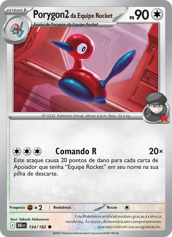 Porygon2 da Equipe Rocket (Destined Rivals #154/182)