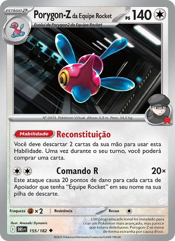 Porygon-Z da Equipe Rocket (Destined Rivals #155/182)
