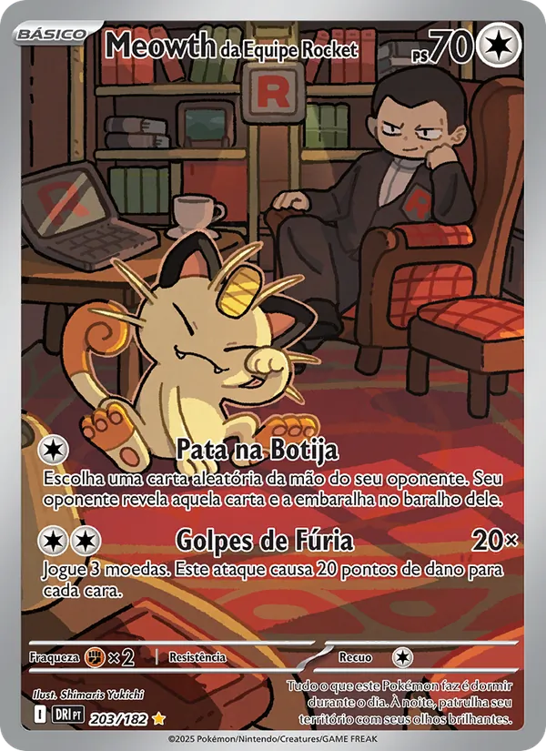 Meowth da Equipe Rocket (Destined Rivals #203/182)