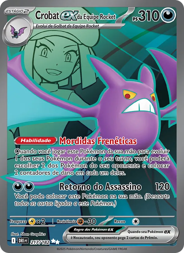Crobat ex da Equipe Rocket (Destined Rivals #217/182)