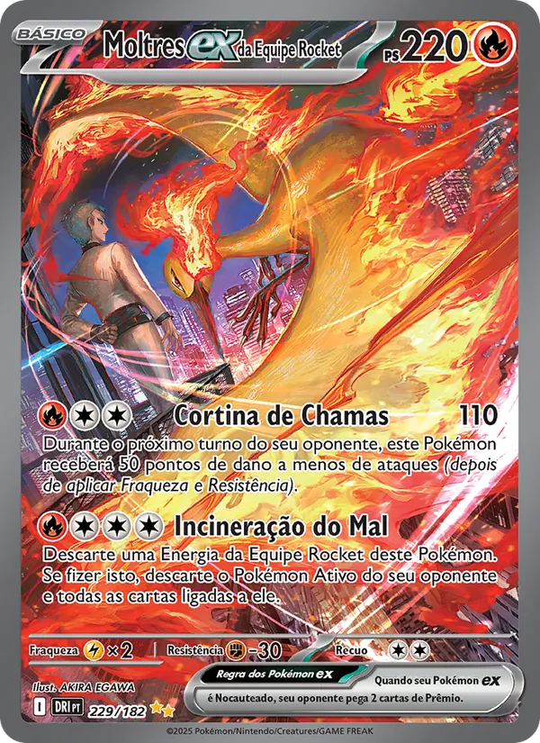 Moltres ex da Equipe Rocket (Destined Rivals #229/182)