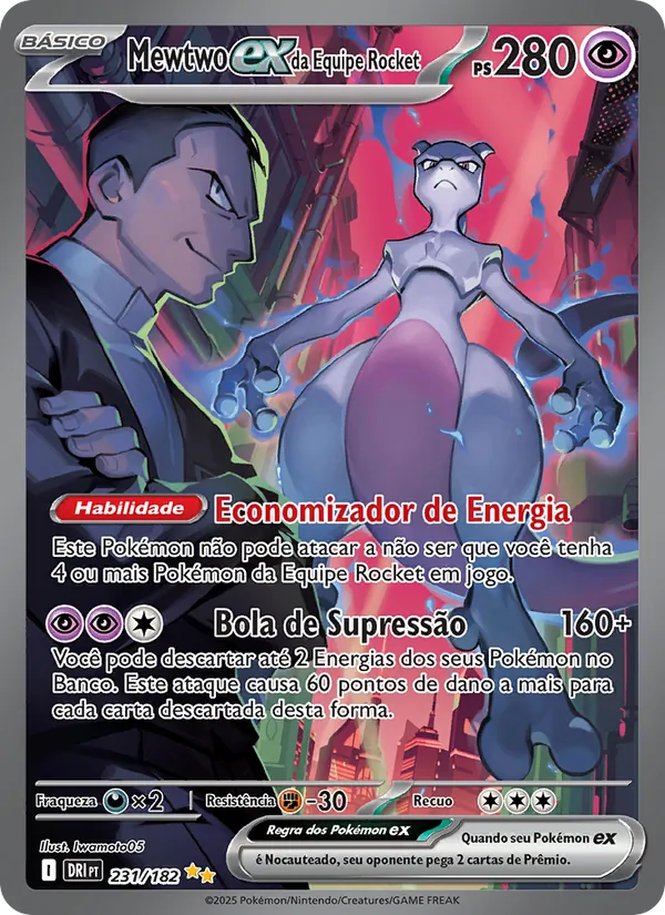 Mewtwo ex da Equipe Rocket (Destined Rivals #231/182)