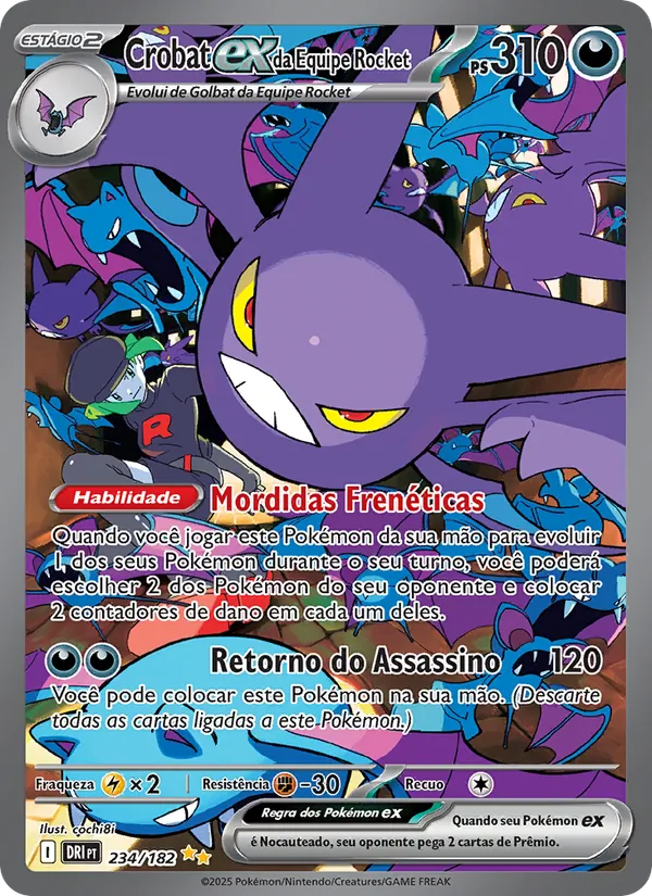 Crobat ex da Equipe Rocket (Destined Rivals #234/182)