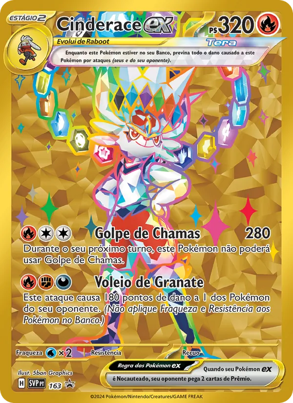 Cinderace ex (SVP Black Star Promos #163/225)