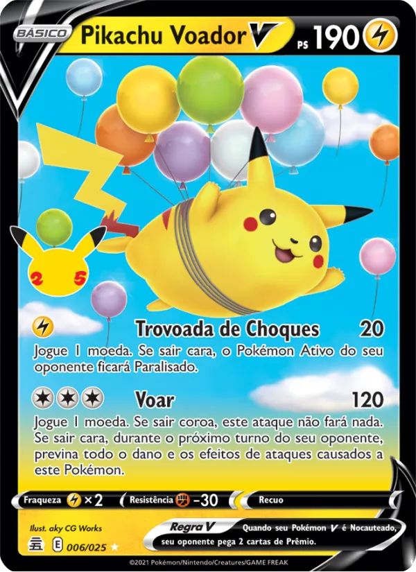 Pikachu Voador V (Celebrations #6/25)