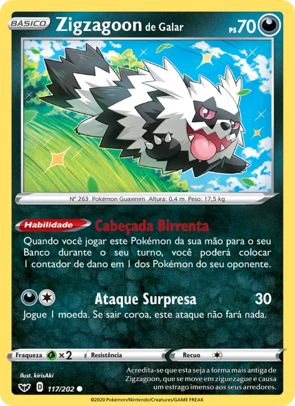 Zigzagoon de Galar (Sword & Shield #117/202)