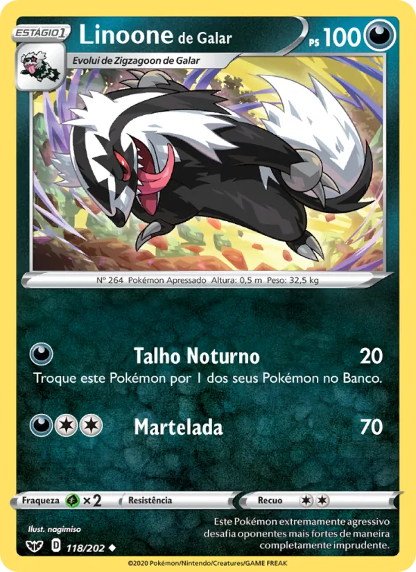 Linoone de Galar (Sword & Shield #118/202)