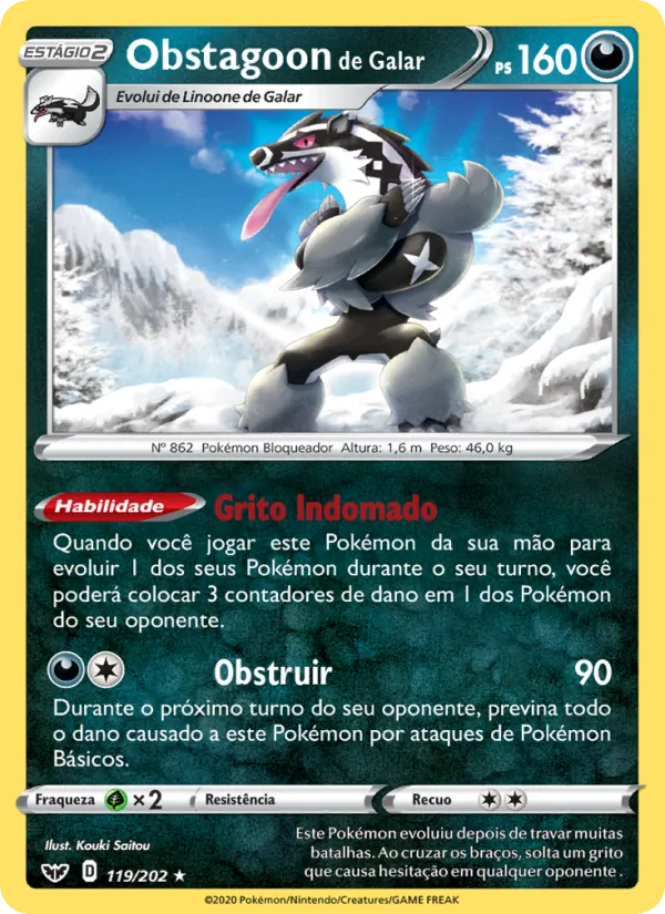 Obstagoon de Galar (Sword & Shield #119/202)