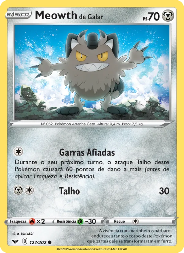 Meowth de Galar (Sword & Shield #127/202)