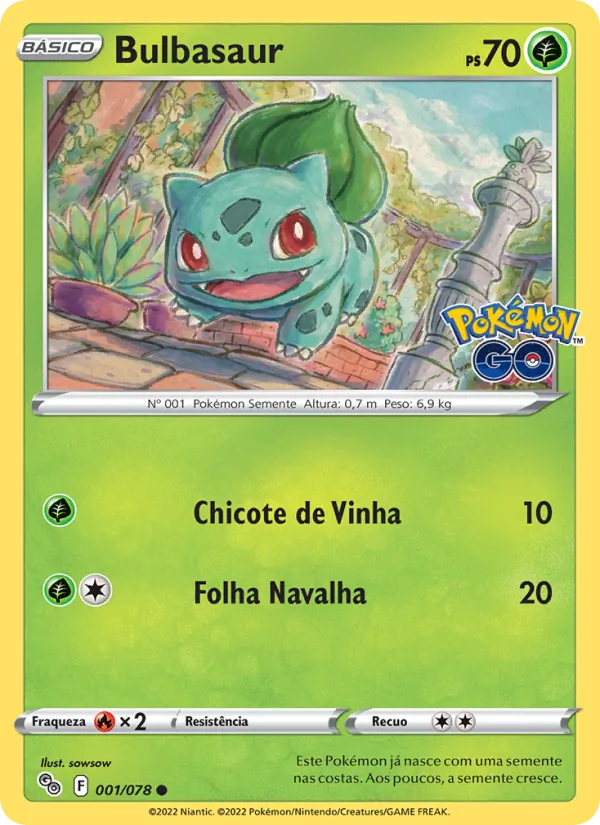 Bulbasaur (Pokémon GO #001/78)