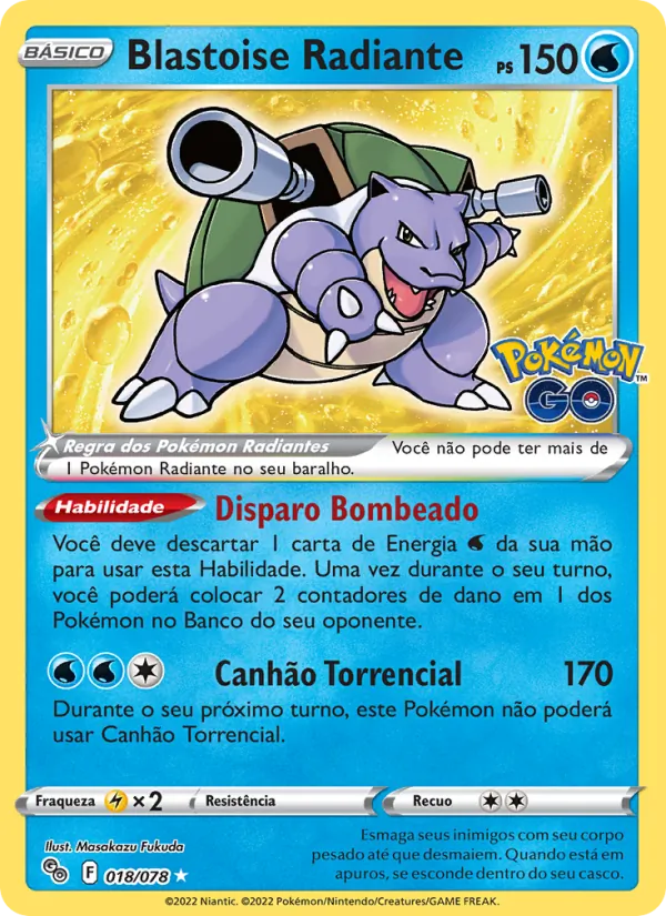 Blastoise Radiante (Pokémon GO #018/78)