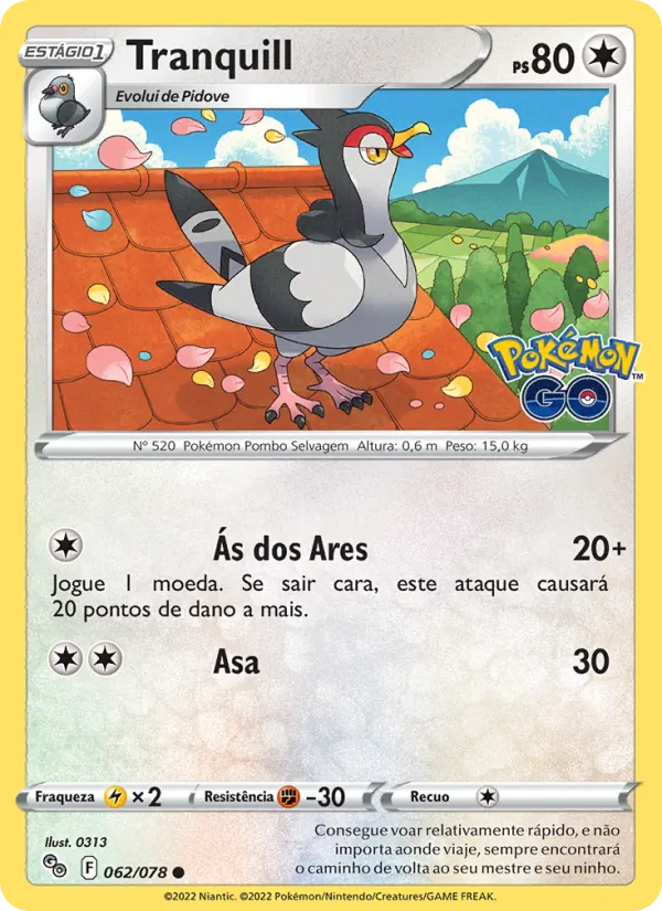Tranquill (Pokémon GO #062/78)
