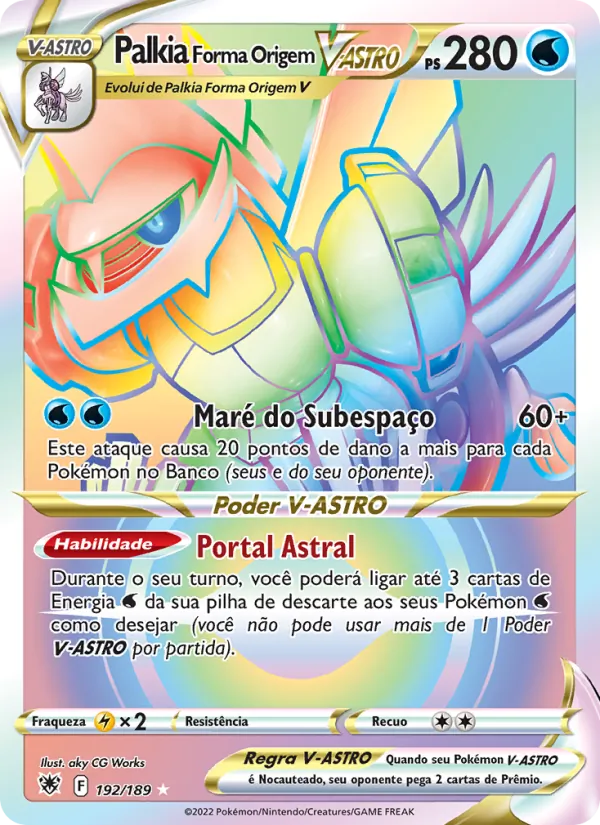Palkia Forma Origem V-ASTRO (Astral Radiance #192/189)