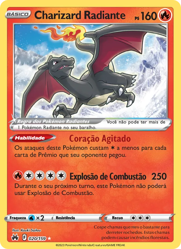 Charizard Radiante (Crown Zenith #020/159)