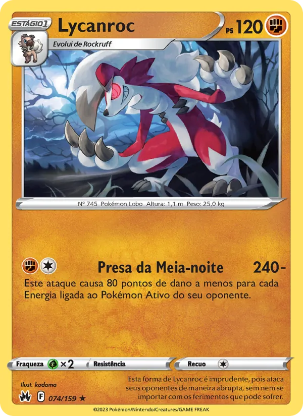 Lycanroc (Crown Zenith #074/159)