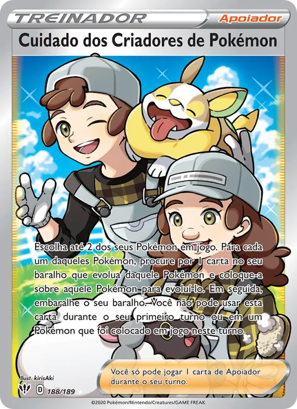Cuidado dos Criadores de Pokémon (Darkness Ablaze #188/189)
