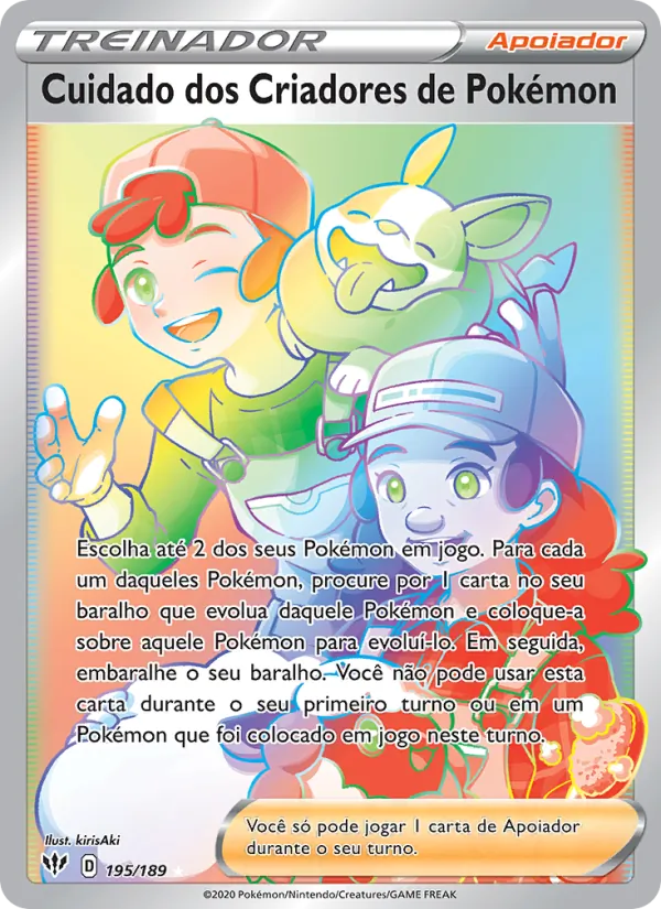 Cuidado dos Criadores de Pokémon (Darkness Ablaze #195/189)