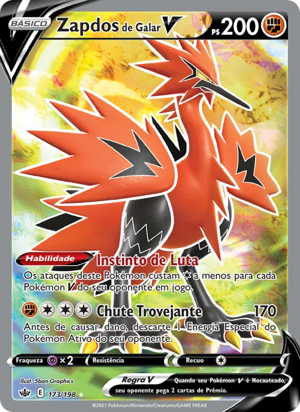 Zapdos de Galar V (Chilling Reign #173/198)