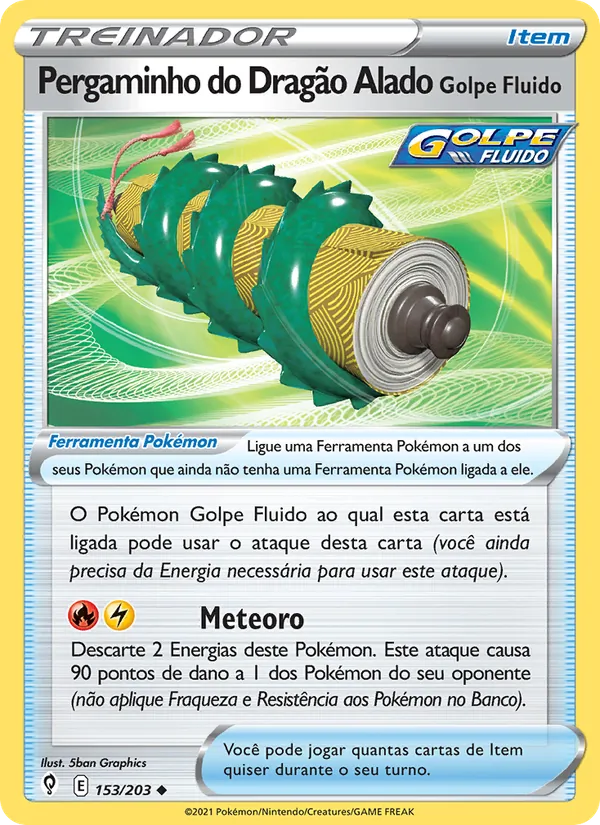 Pergaminho do Dragão Alado Golpe Fluido (Evolving Skies #153/203)
