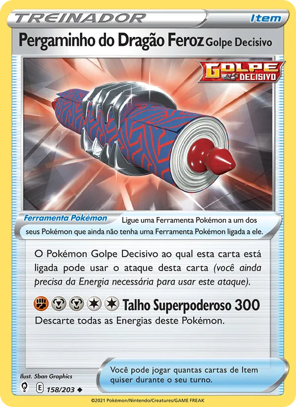 Pergaminho do Dragão Feroz Golpe Decisivo (Evolving Skies #158/203)