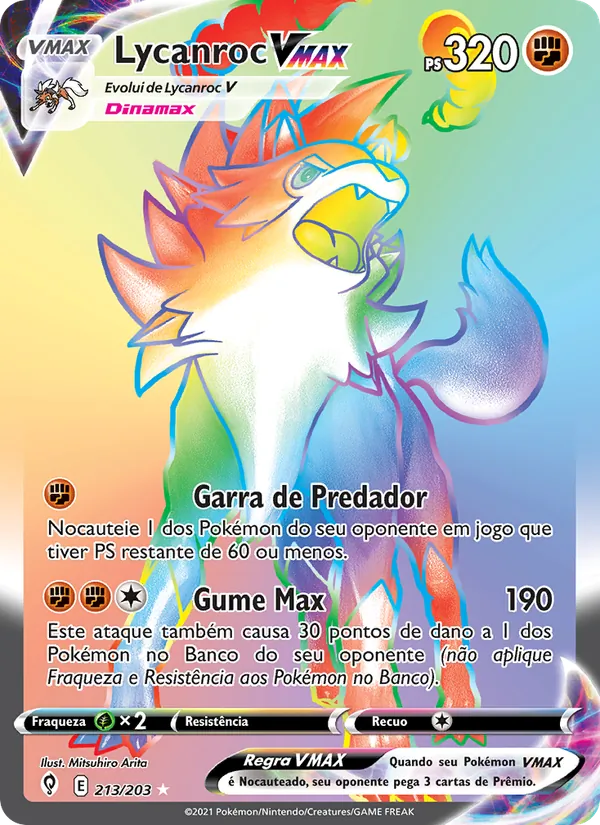 Lycanroc VMAX (Evolving Skies #213/203)