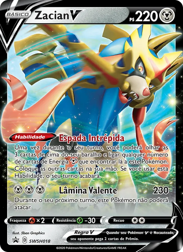Zacian V (SWSH Black Star Promos #SWSH018/307)