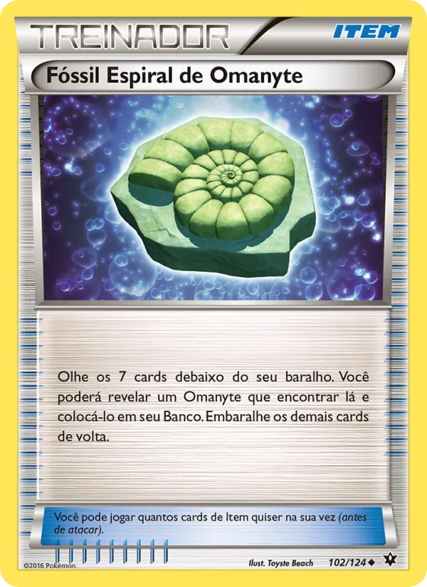Fóssil Espiral de Omanyte (Fates Collide #102/124)